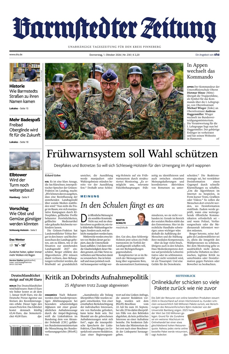 Barmstedter Zeitung - 01.10.2026