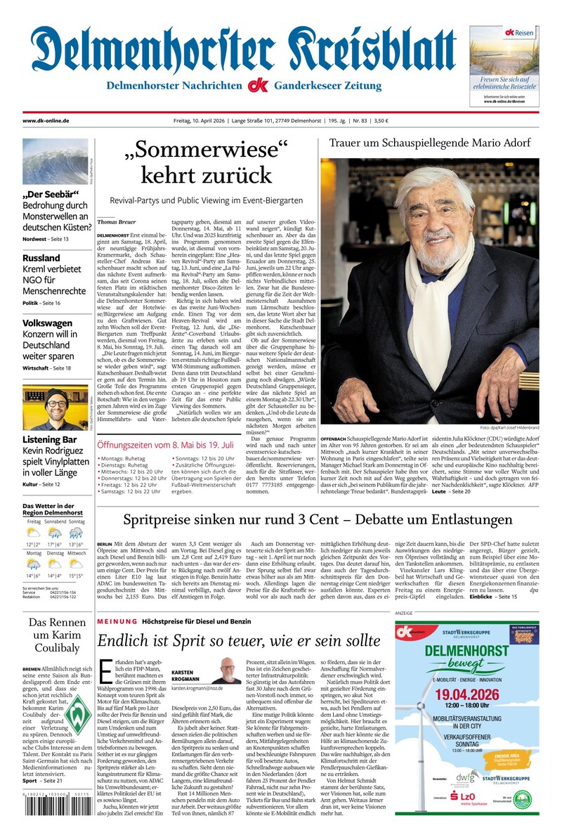 Delmenhorster Kreisblatt - 10.04.2026