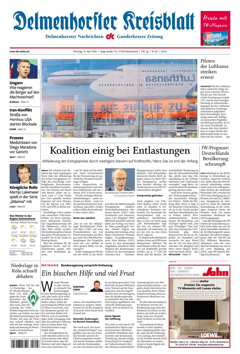 Delmenhorster Kreisblatt - 14.04.2026