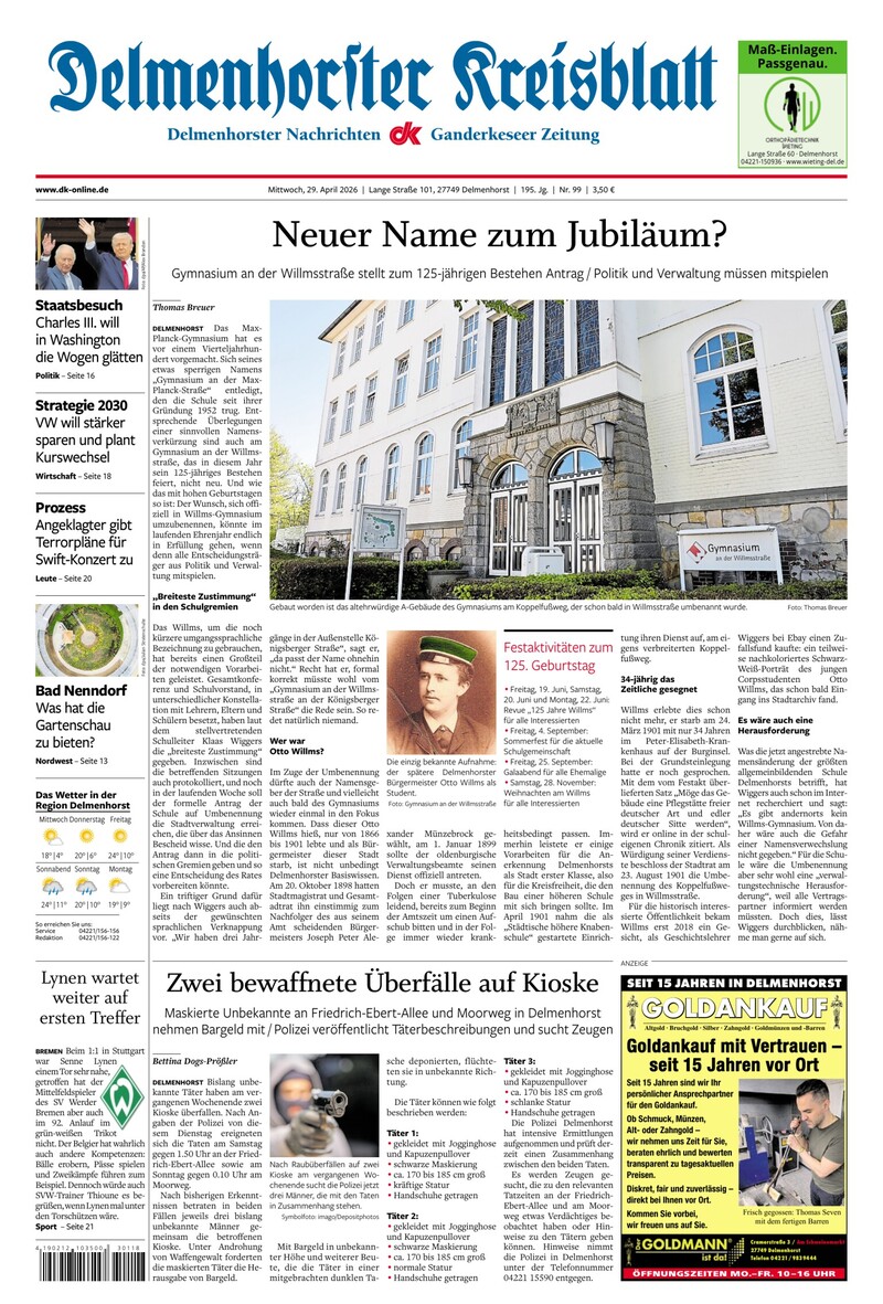 Delmenhorster Kreisblatt - 29.04.2026