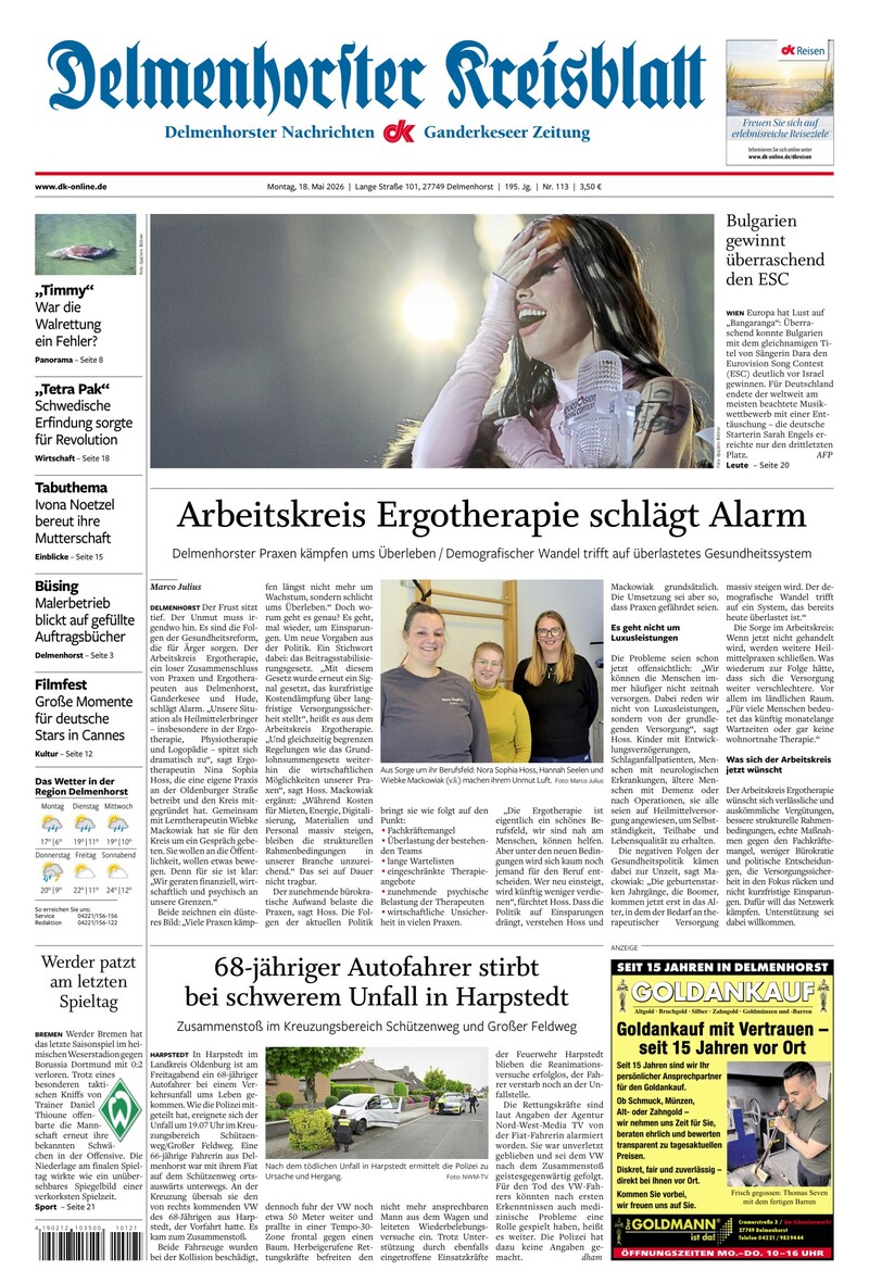 Delmenhorster Kreisblatt - 18.05.2026