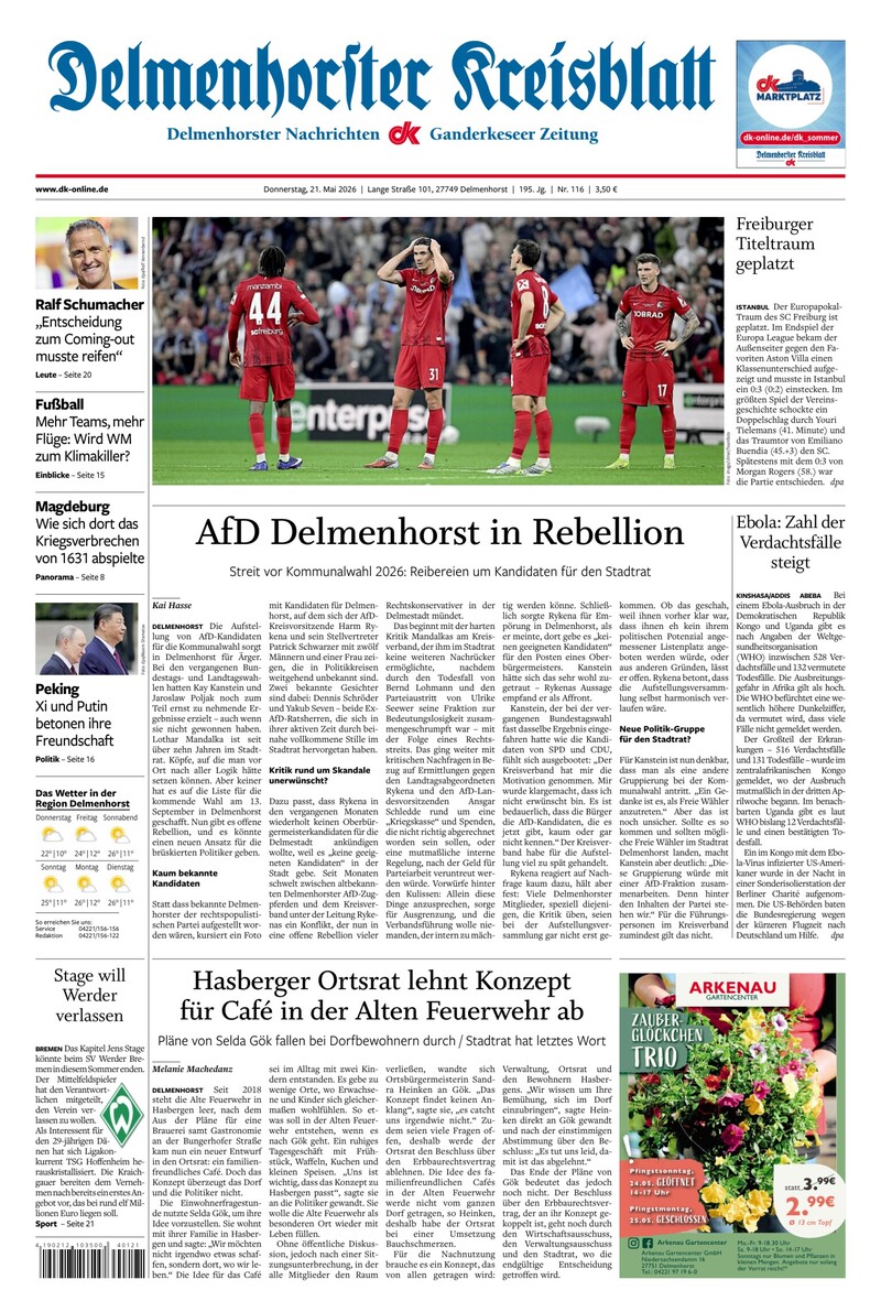 Delmenhorster Kreisblatt - 21.05.2026
