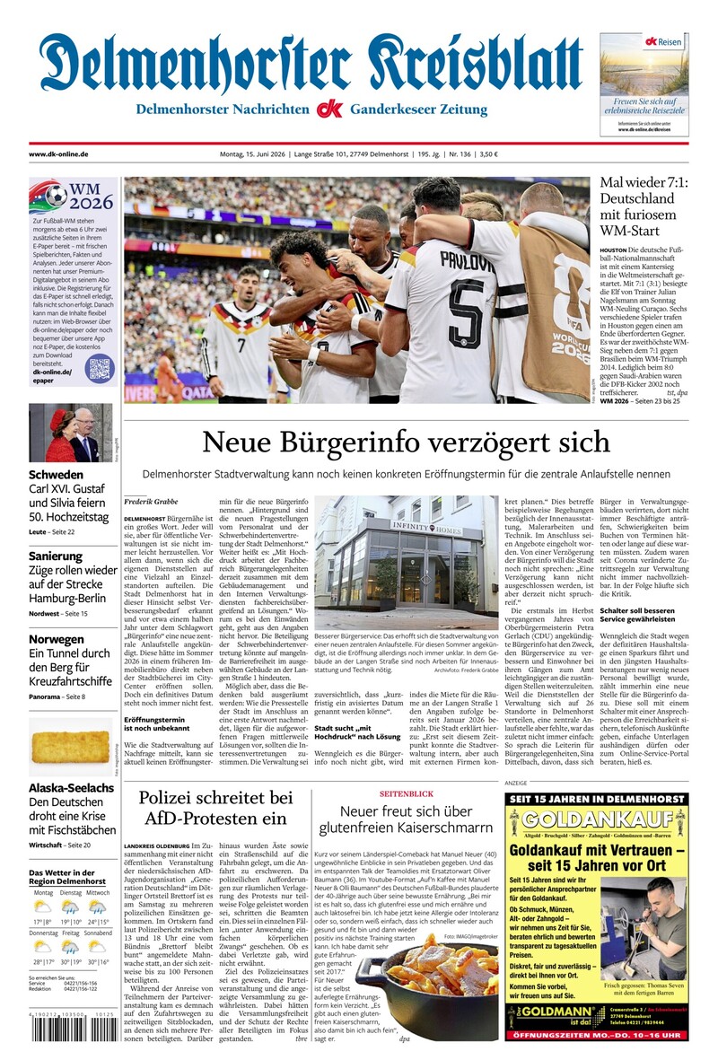 Delmenhorster Kreisblatt - 15.06.2026