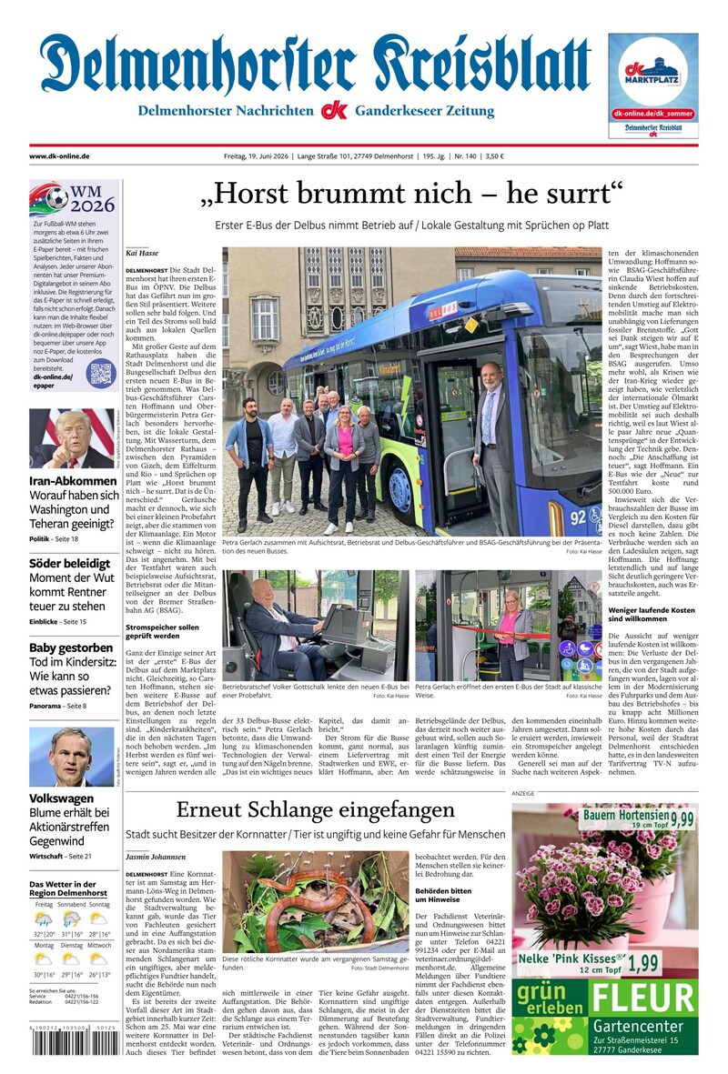 Delmenhorster Kreisblatt - 19.06.2026