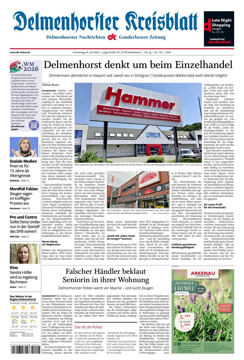 Delmenhorster Kreisblatt - 25.06.2026