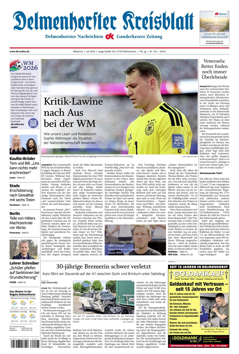 Delmenhorster Kreisblatt - 01.07.2026