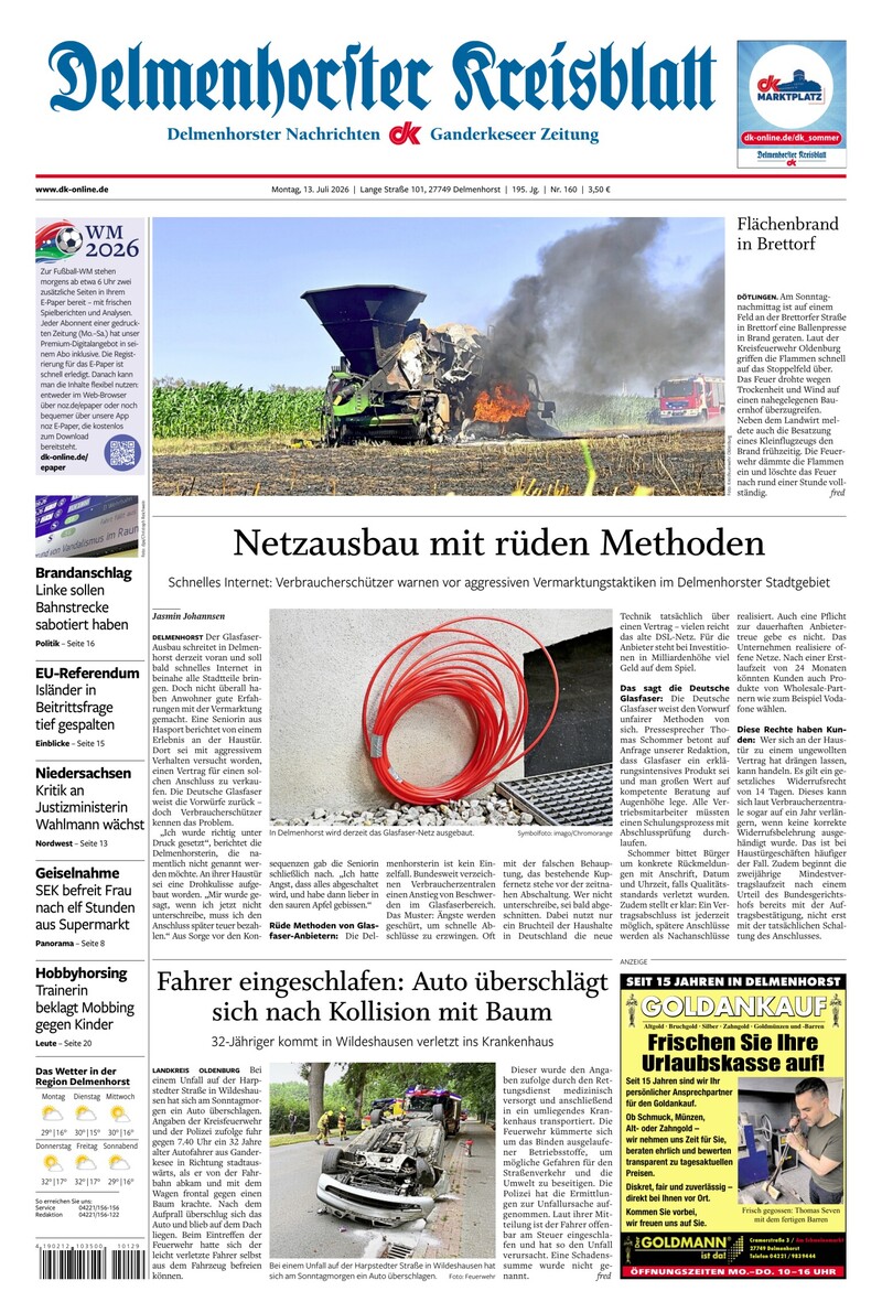 Delmenhorster Kreisblatt - 13.07.2026