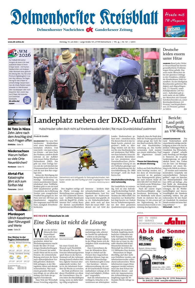 Delmenhorster Kreisblatt - 14.07.2026