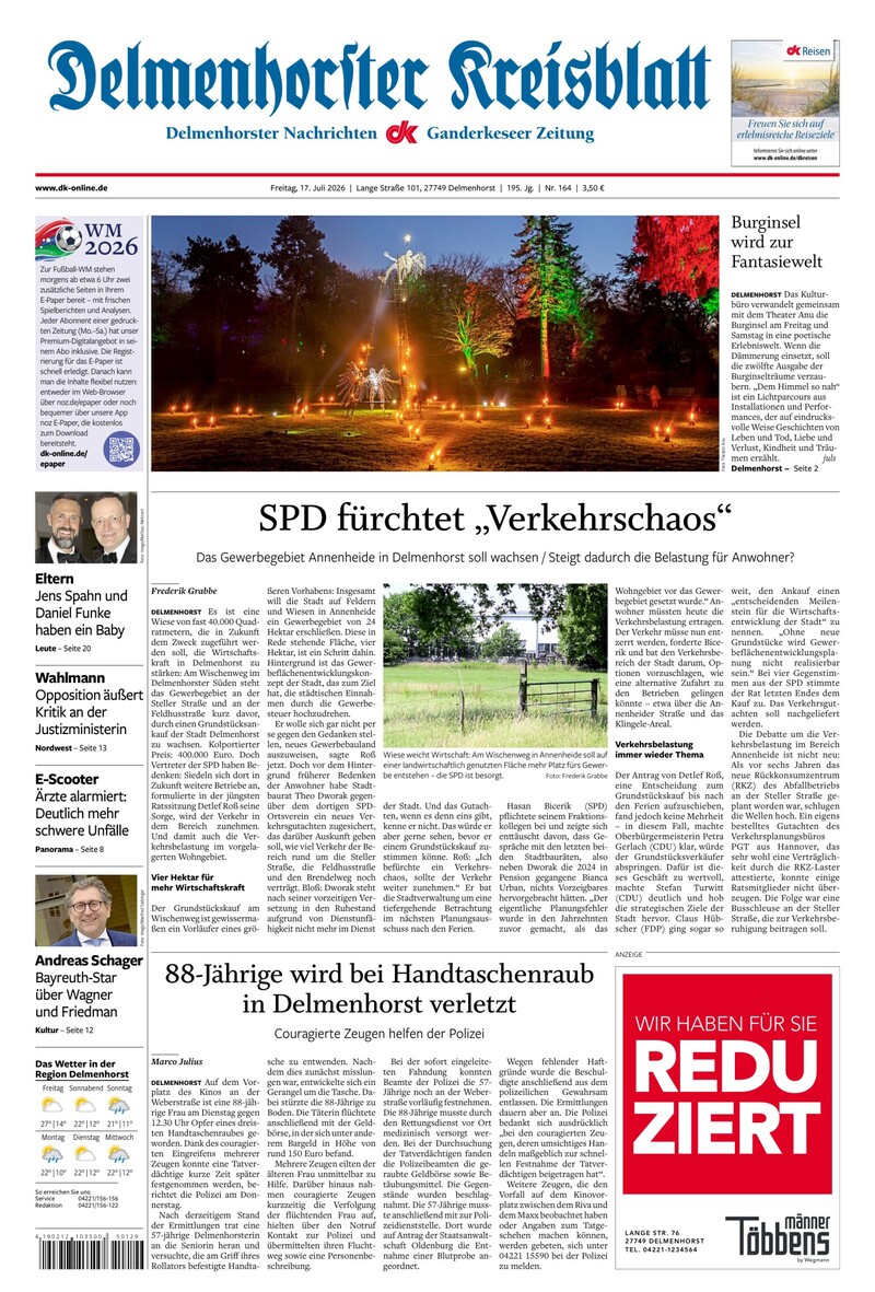 Delmenhorster Kreisblatt - 17.07.2026