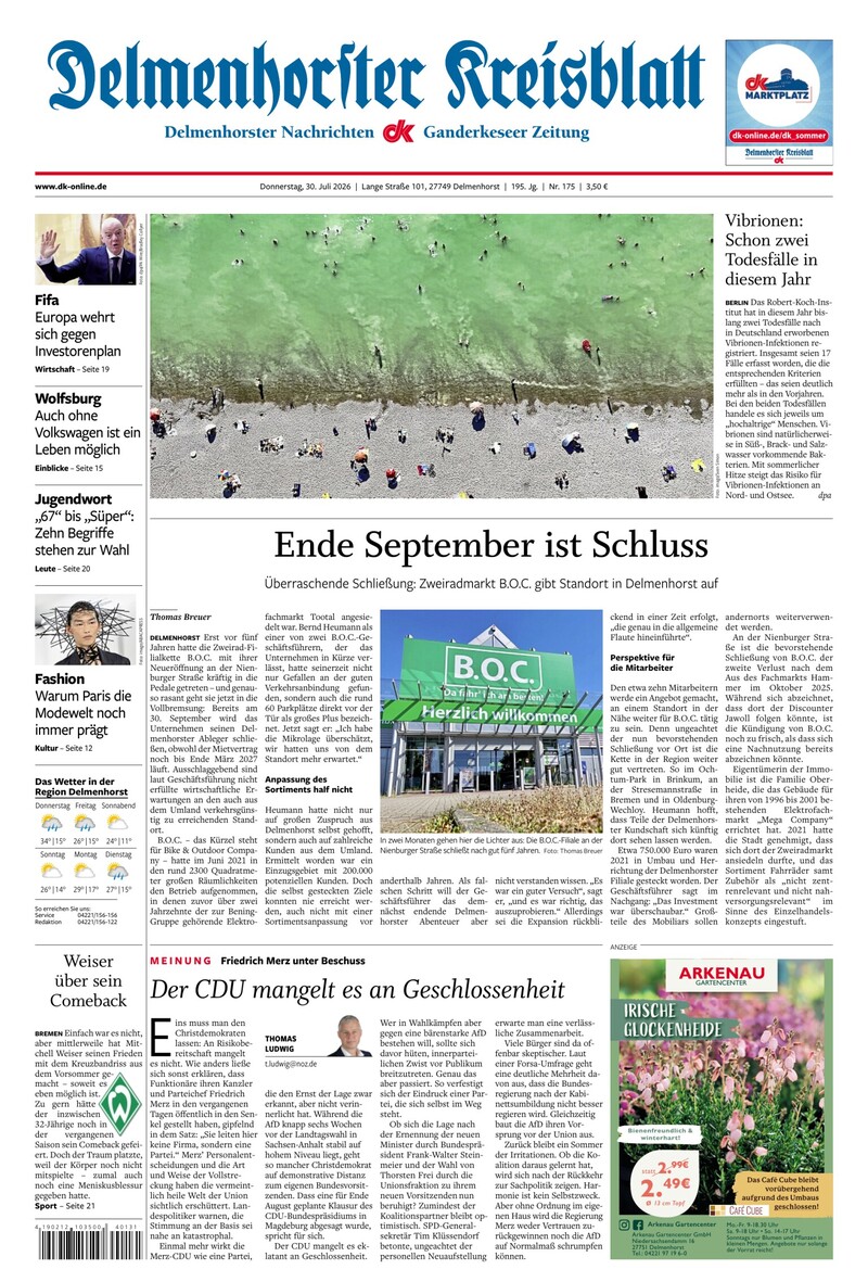 Delmenhorster Kreisblatt - 30.07.2026