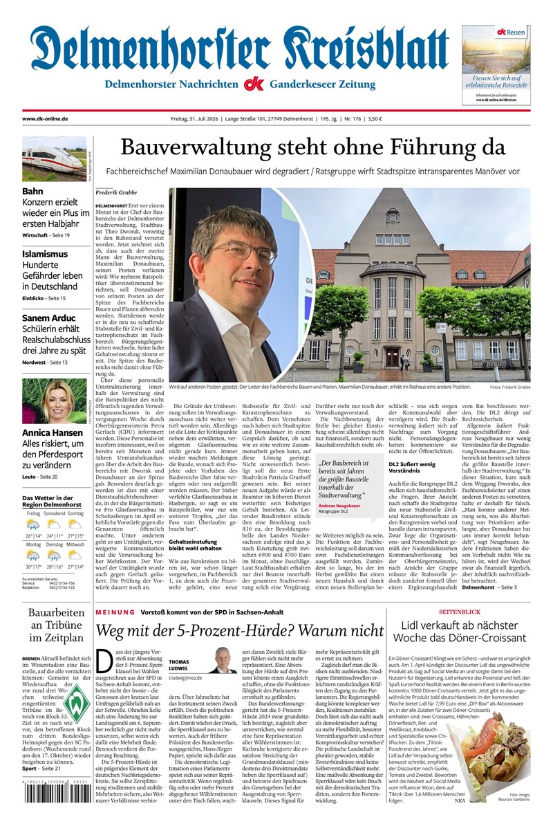 Delmenhorster Kreisblatt - 31.07.2026
