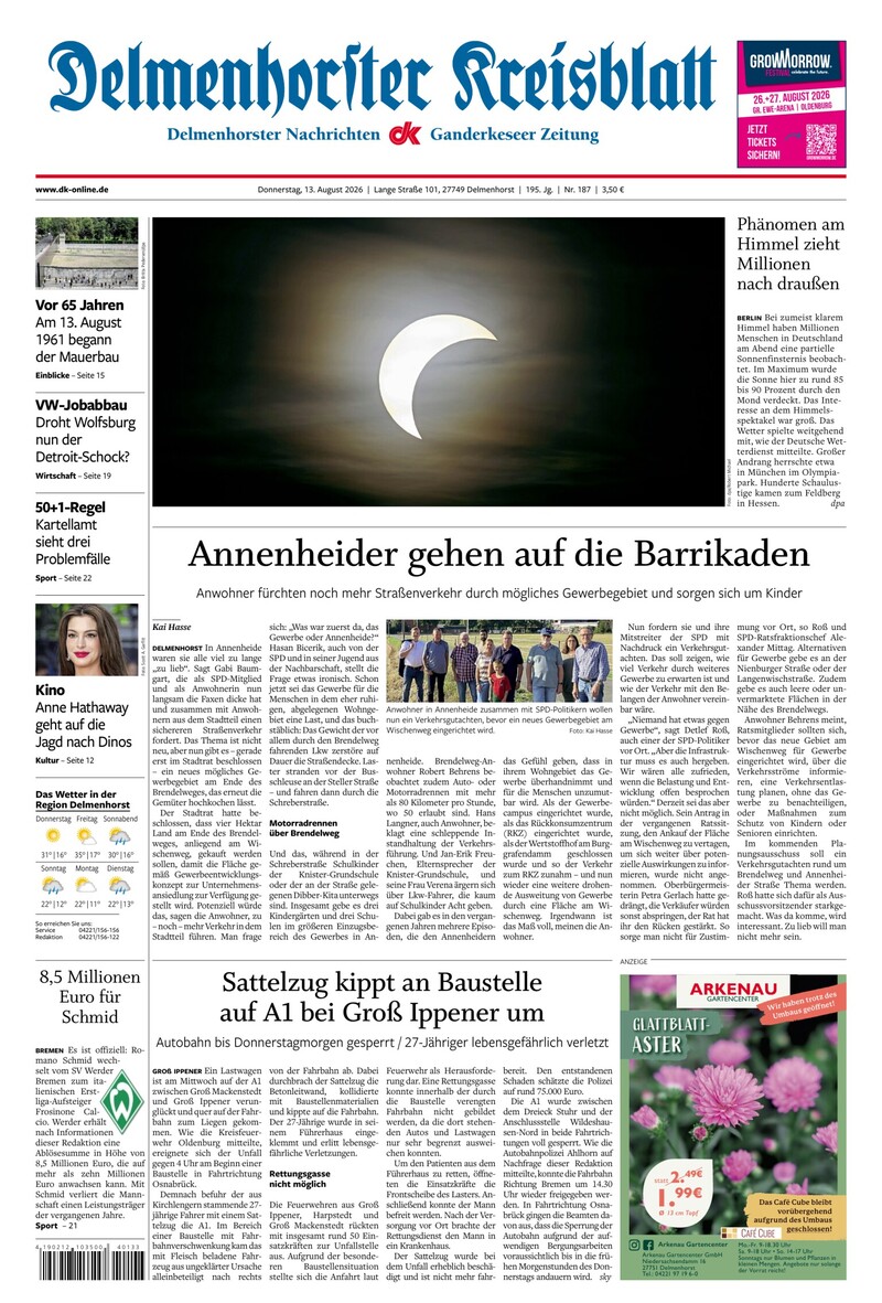Delmenhorster Kreisblatt - 13.08.2026