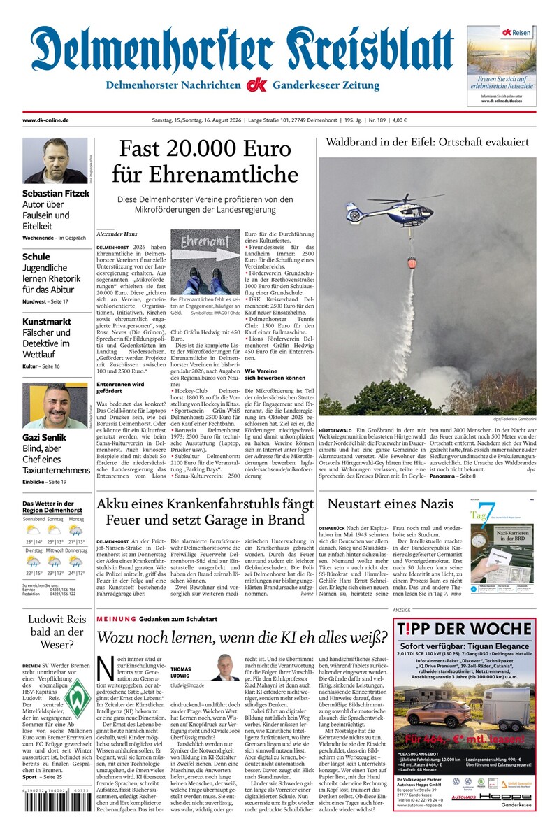 Delmenhorster Kreisblatt - 15.08.2026