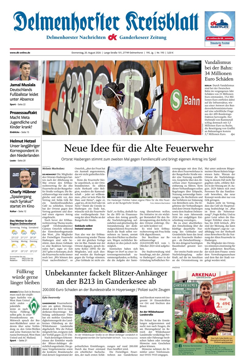 Delmenhorster Kreisblatt - 20.08.2026