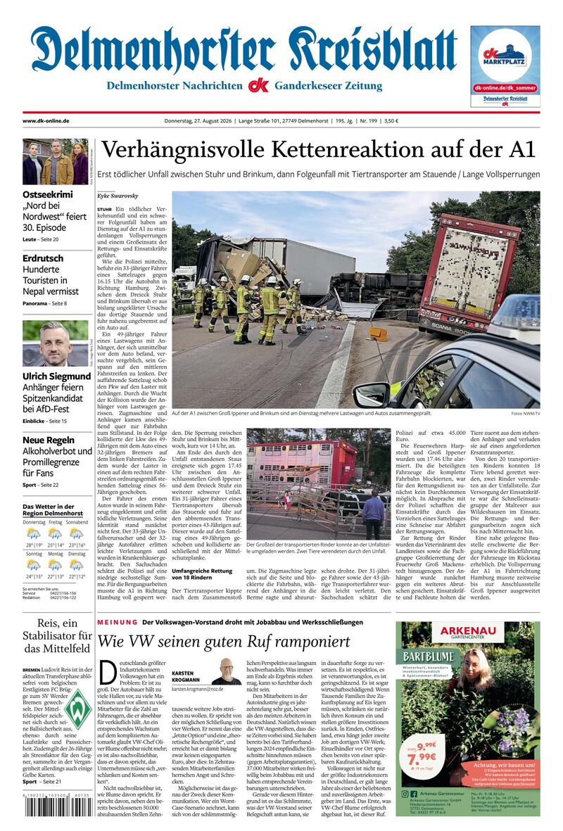 Delmenhorster Kreisblatt - 27.08.2026
