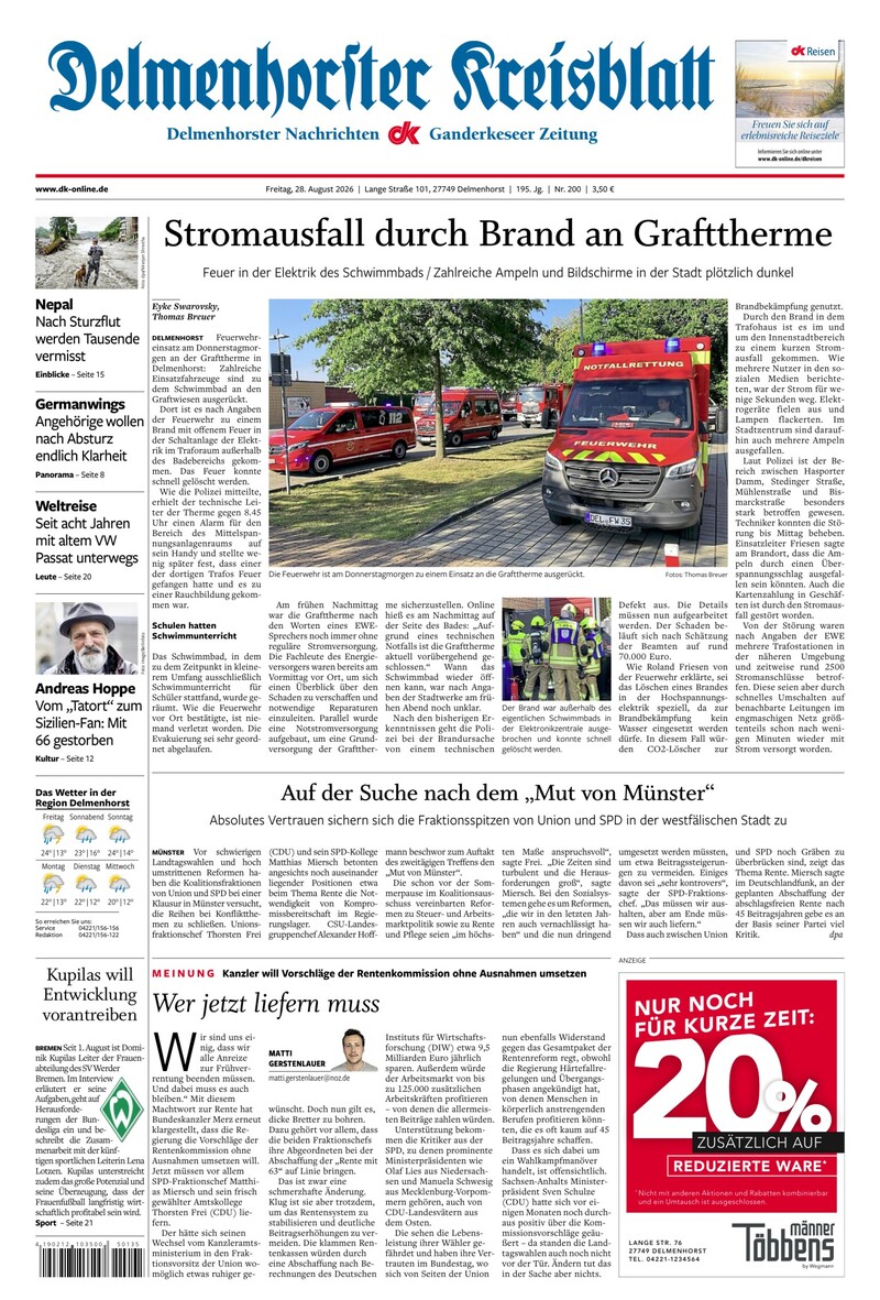 Delmenhorster Kreisblatt - 28.08.2026
