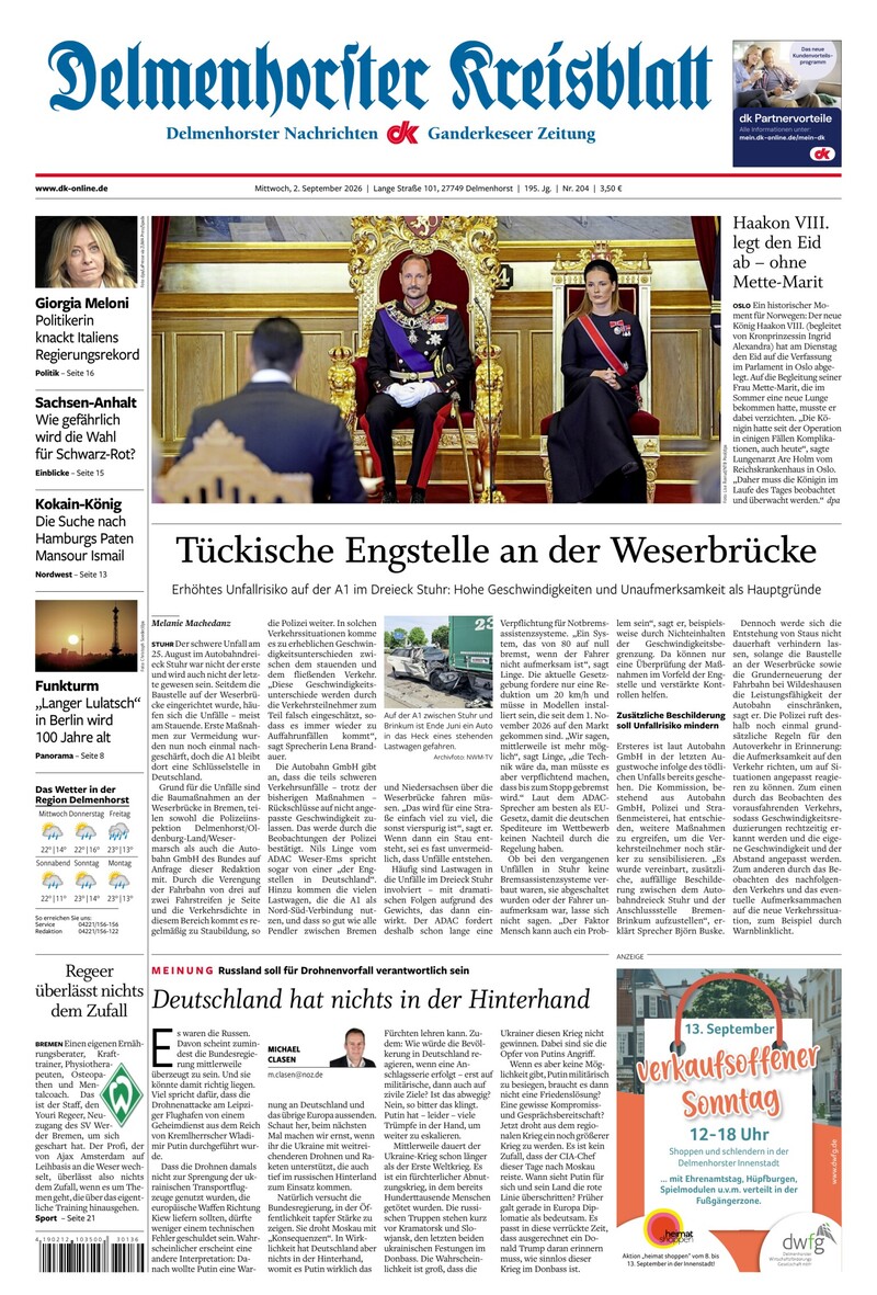 Delmenhorster Kreisblatt - 02.09.2026