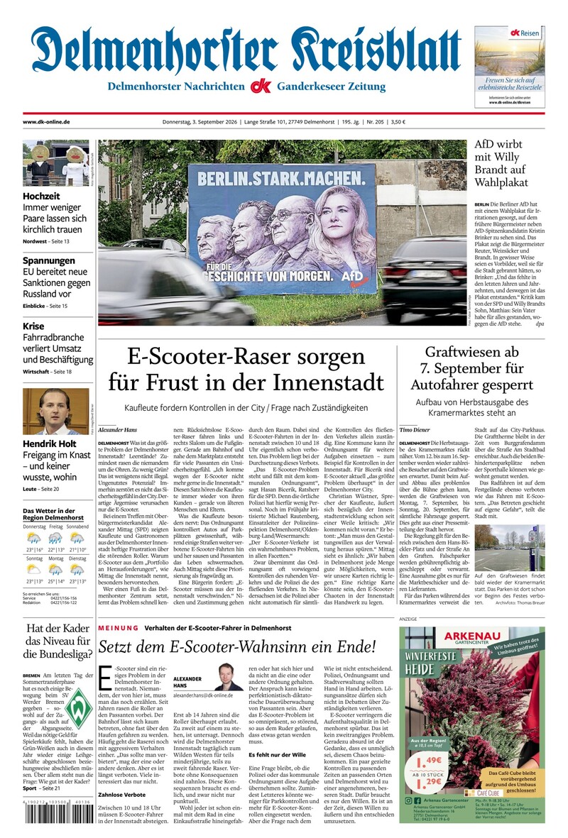 Delmenhorster Kreisblatt - 03.09.2026