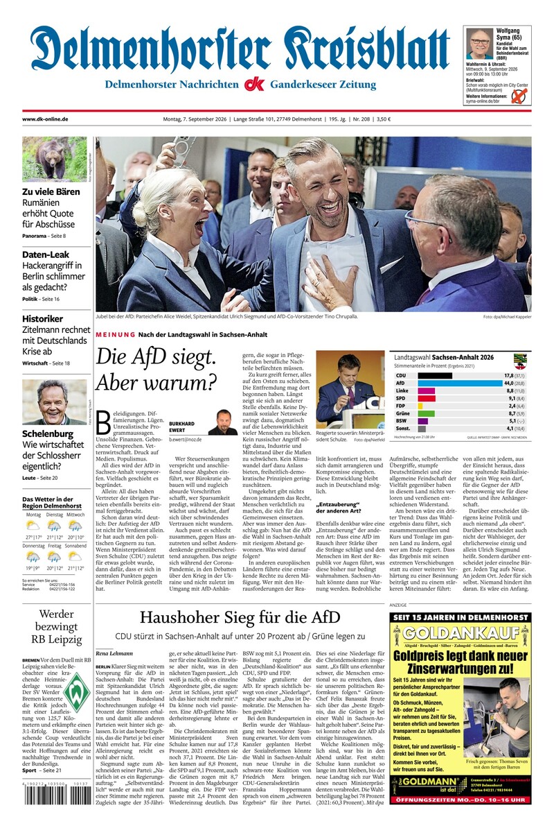 Delmenhorster Kreisblatt - 07.09.2026