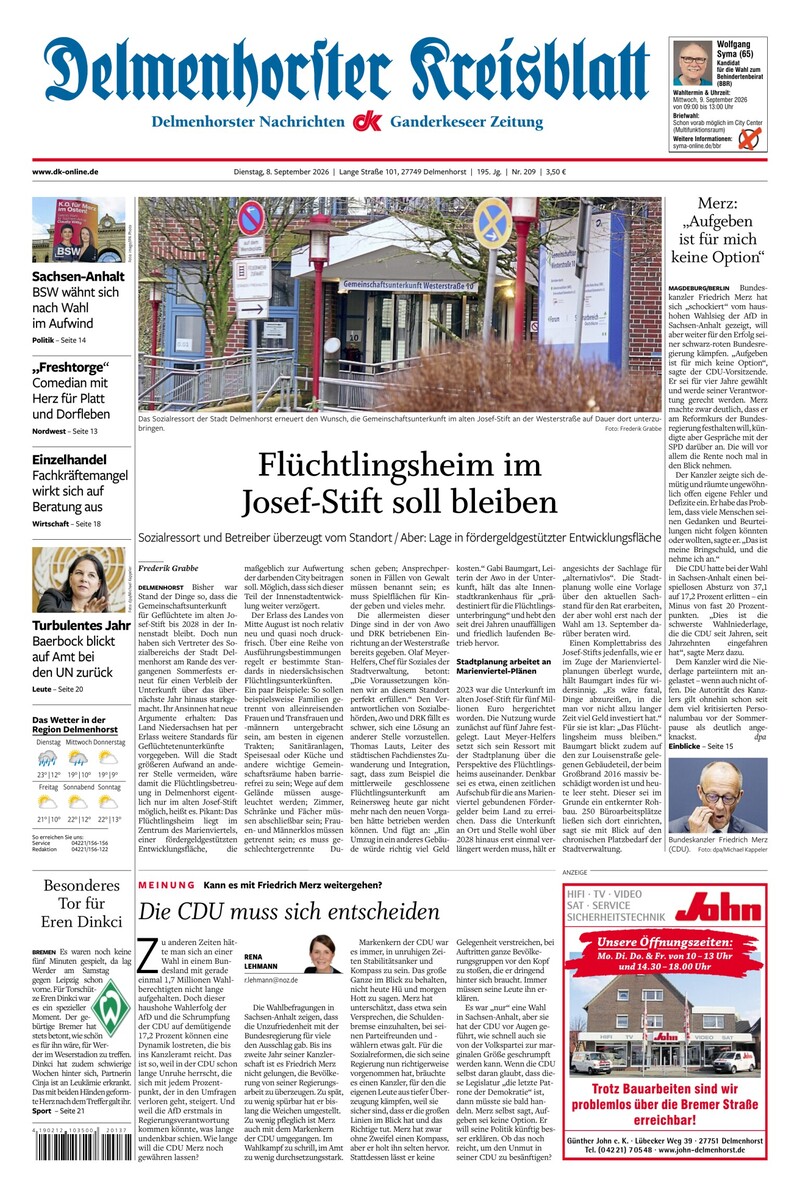 Delmenhorster Kreisblatt - 08.09.2026