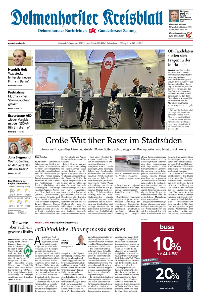 Delmenhorster Kreisblatt - 09.09.2026