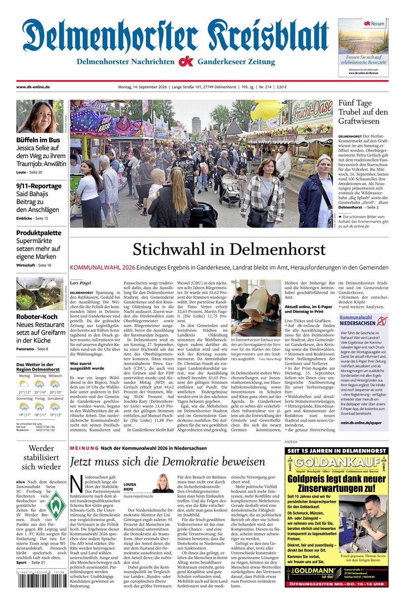 Delmenhorster Kreisblatt - 14.09.2026