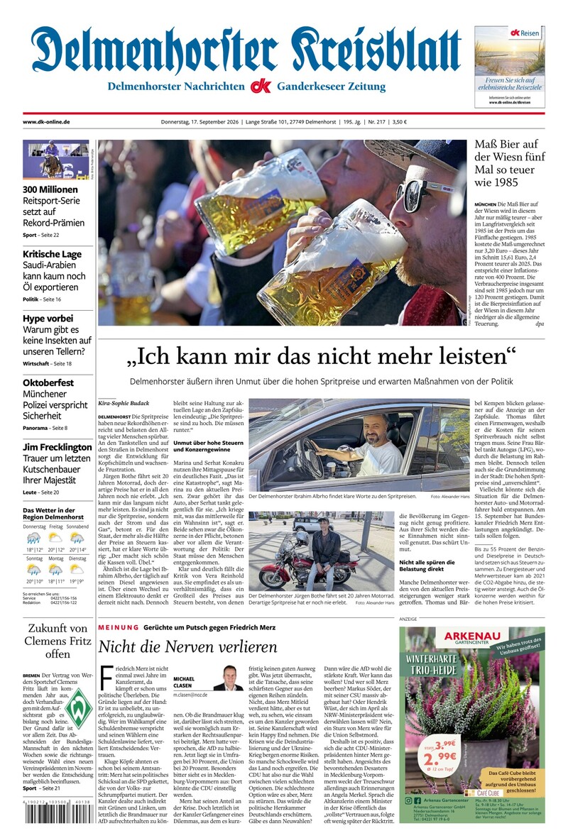 Delmenhorster Kreisblatt - 17.09.2026