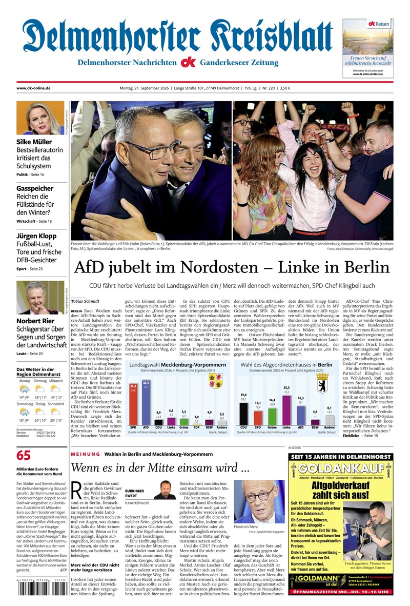 Delmenhorster Kreisblatt - 21.09.2026