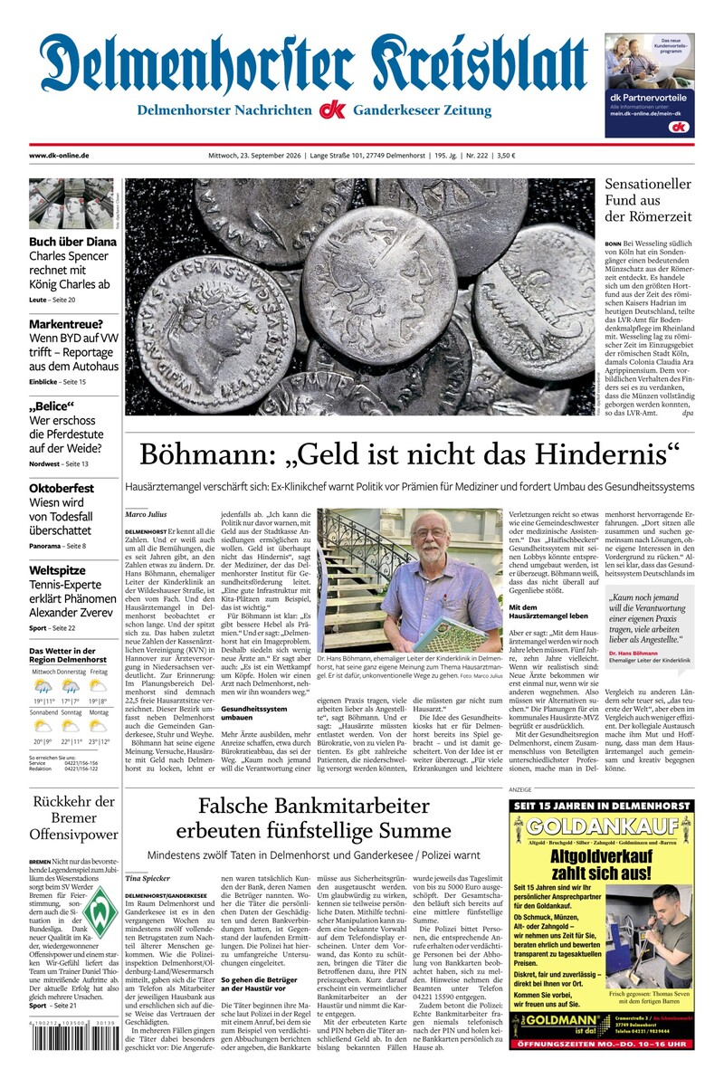 Delmenhorster Kreisblatt - 23.09.2026