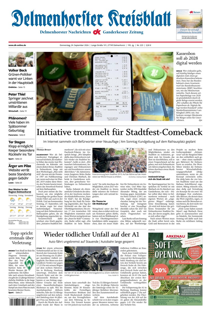 Delmenhorster Kreisblatt - 24.09.2026