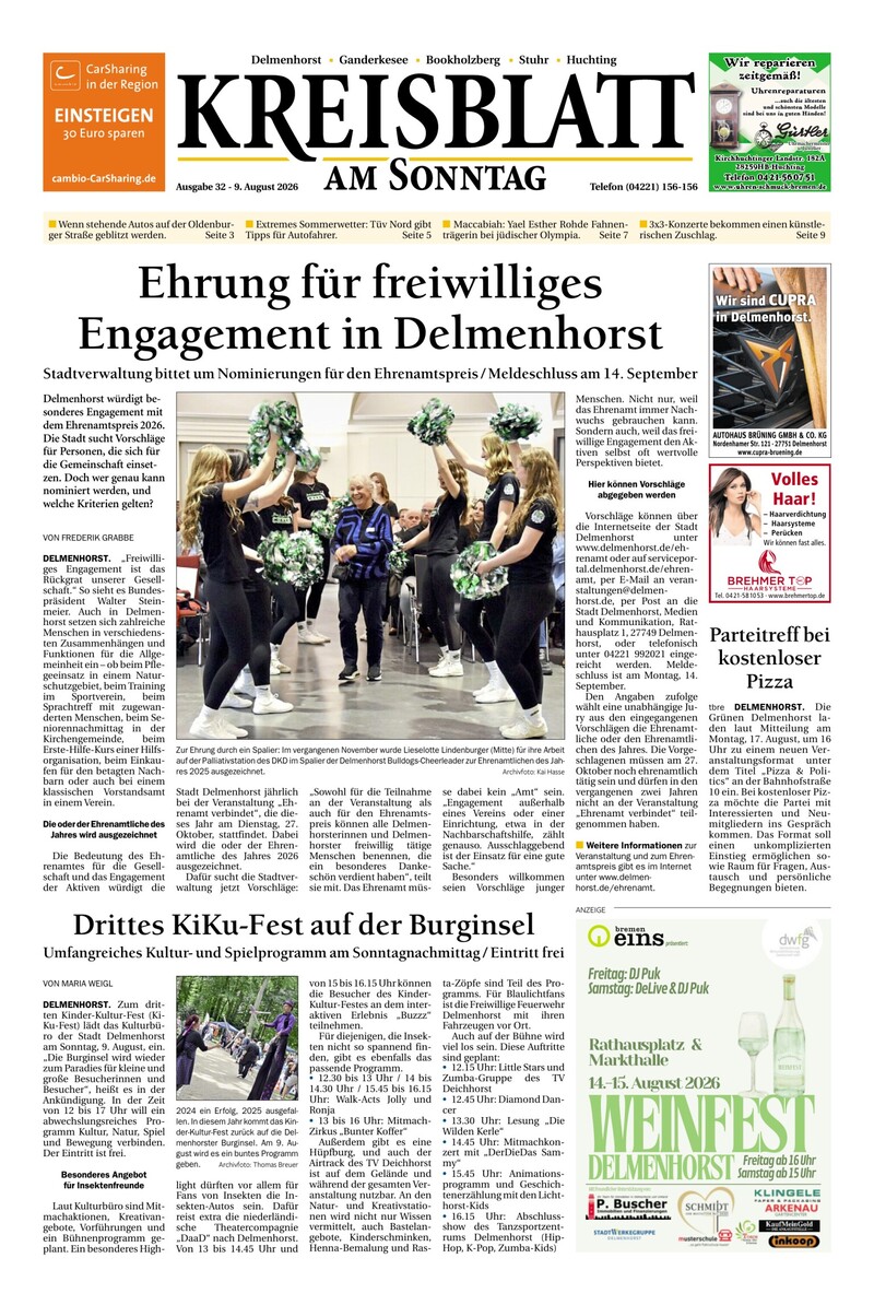 Kreisblatt am Sonntag Cover