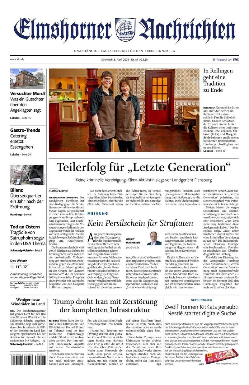 Elmshorner Nachrichten - 08.04.2026