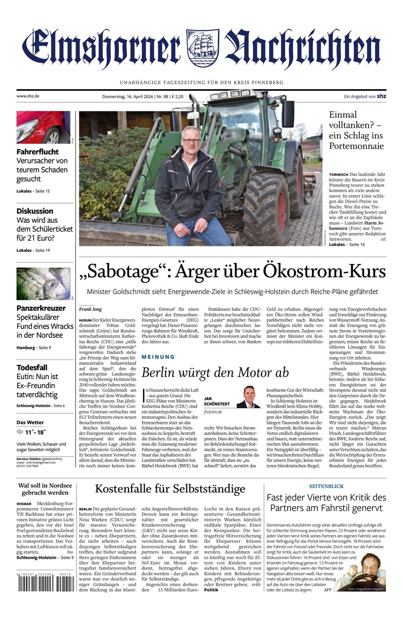 Elmshorner Nachrichten - 16.04.2026