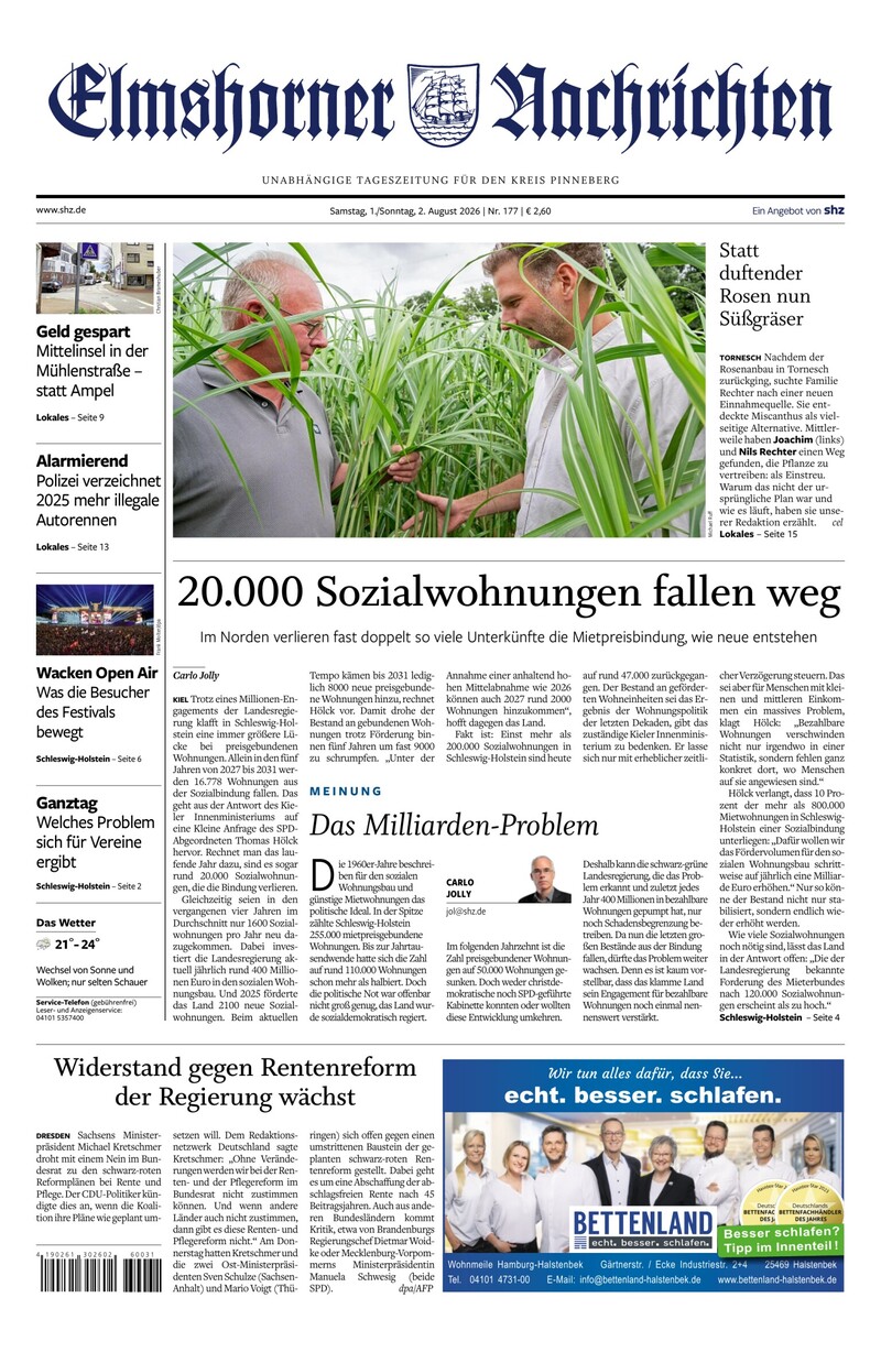 Elmshorner Nachrichten - 01.08.2026
