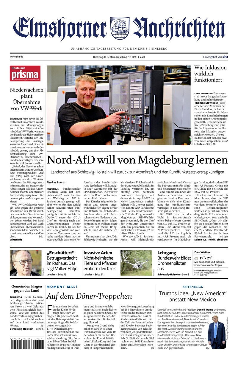 Elmshorner Nachrichten - 08.09.2026