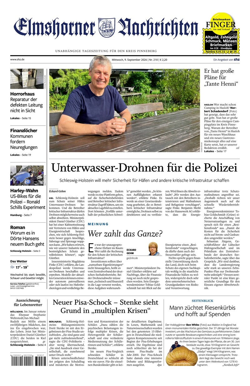 Elmshorner Nachrichten - 09.09.2026