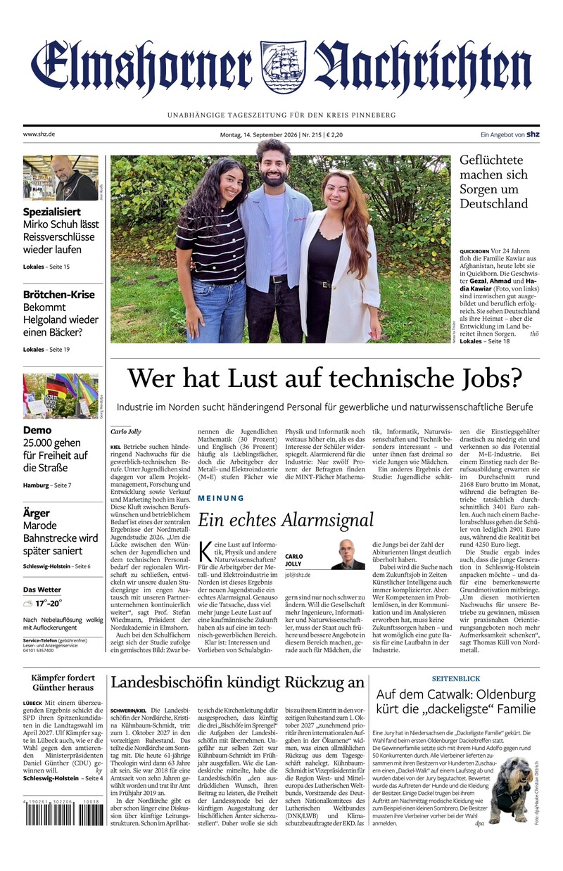 Elmshorner Nachrichten - 14.09.2026
