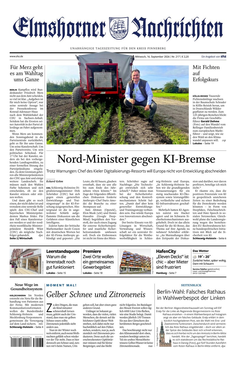 Elmshorner Nachrichten - 16.09.2026