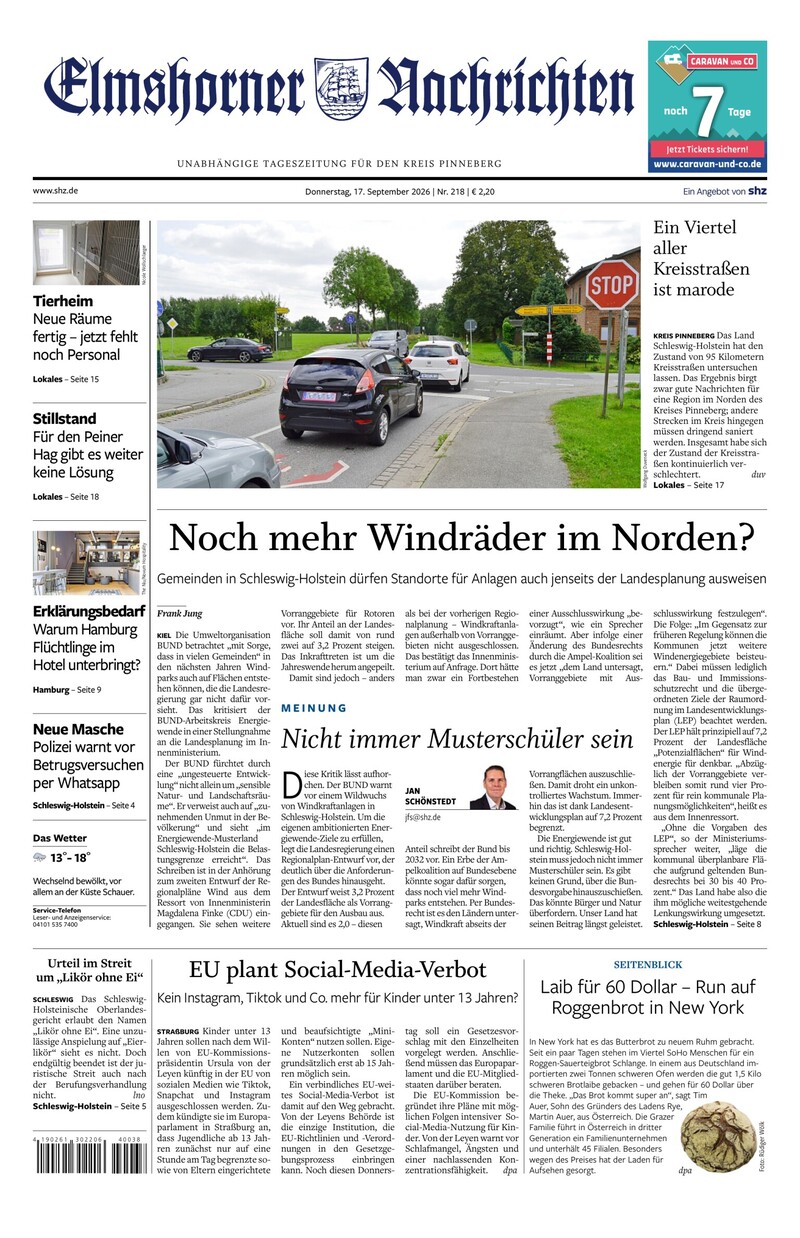 Elmshorner Nachrichten - 17.09.2026