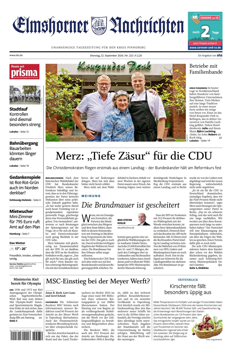 Elmshorner Nachrichten - 22.09.2026