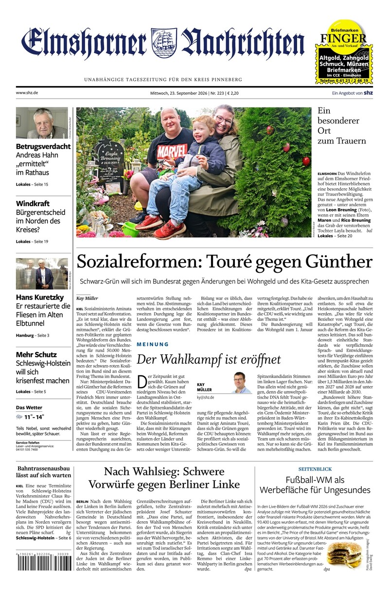 Elmshorner Nachrichten - 23.09.2026
