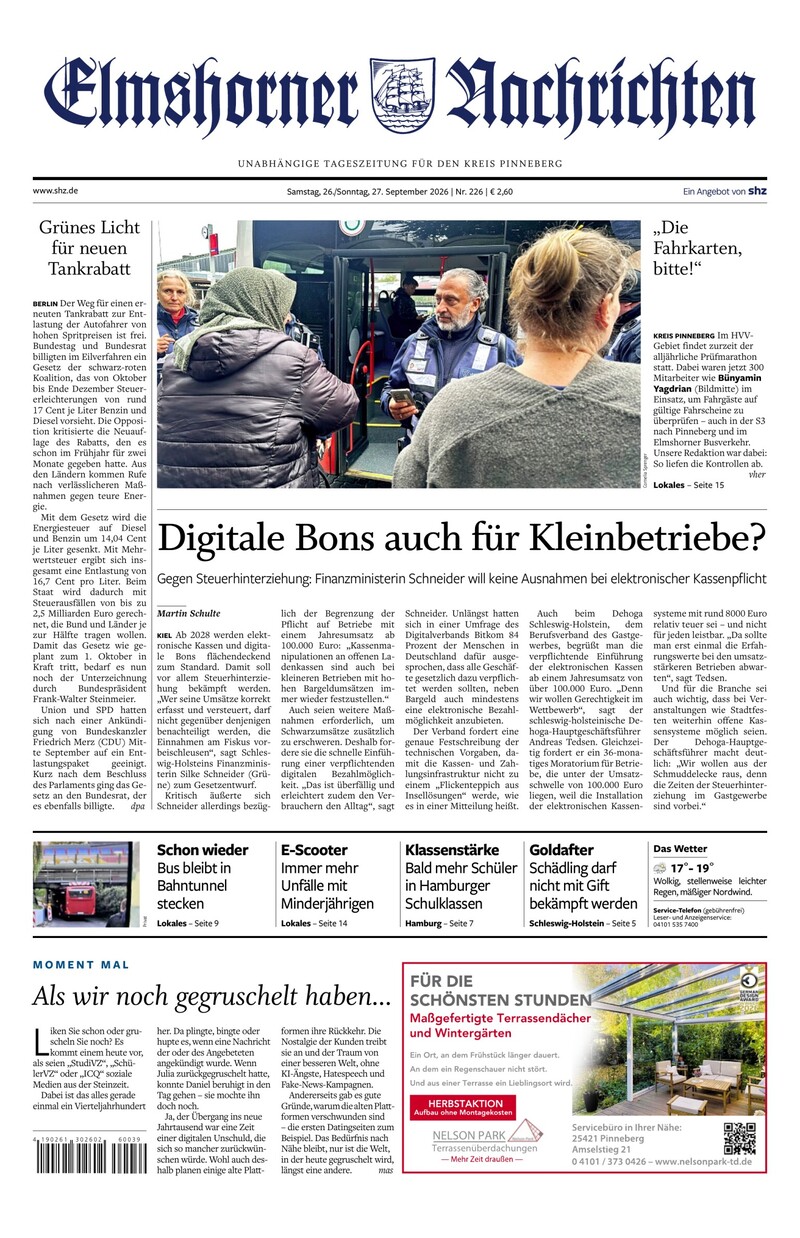 Elmshorner Nachrichten - 26.09.2026