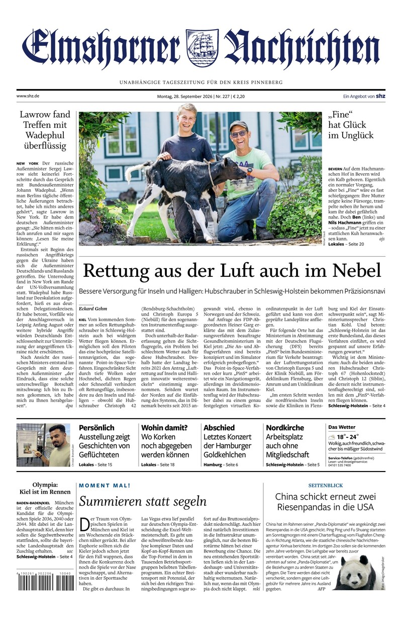 Elmshorner Nachrichten - 28.09.2026