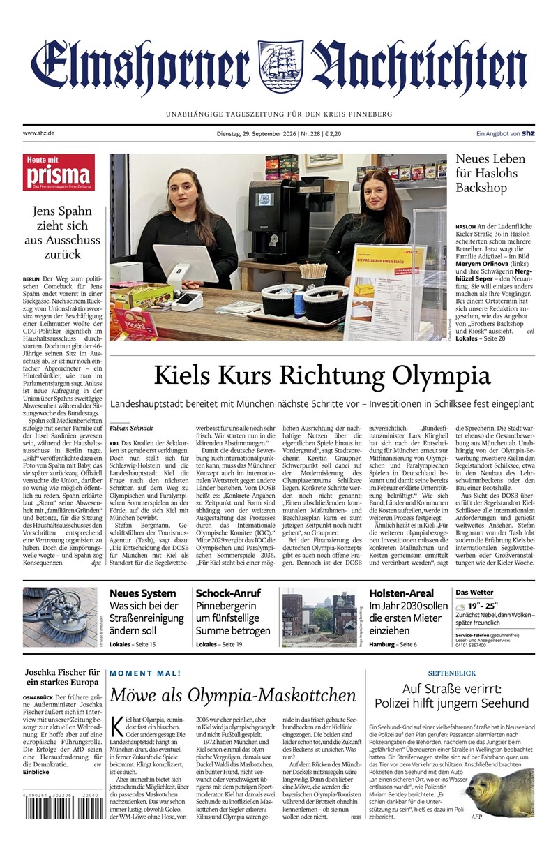 Elmshorner Nachrichten - 29.09.2026