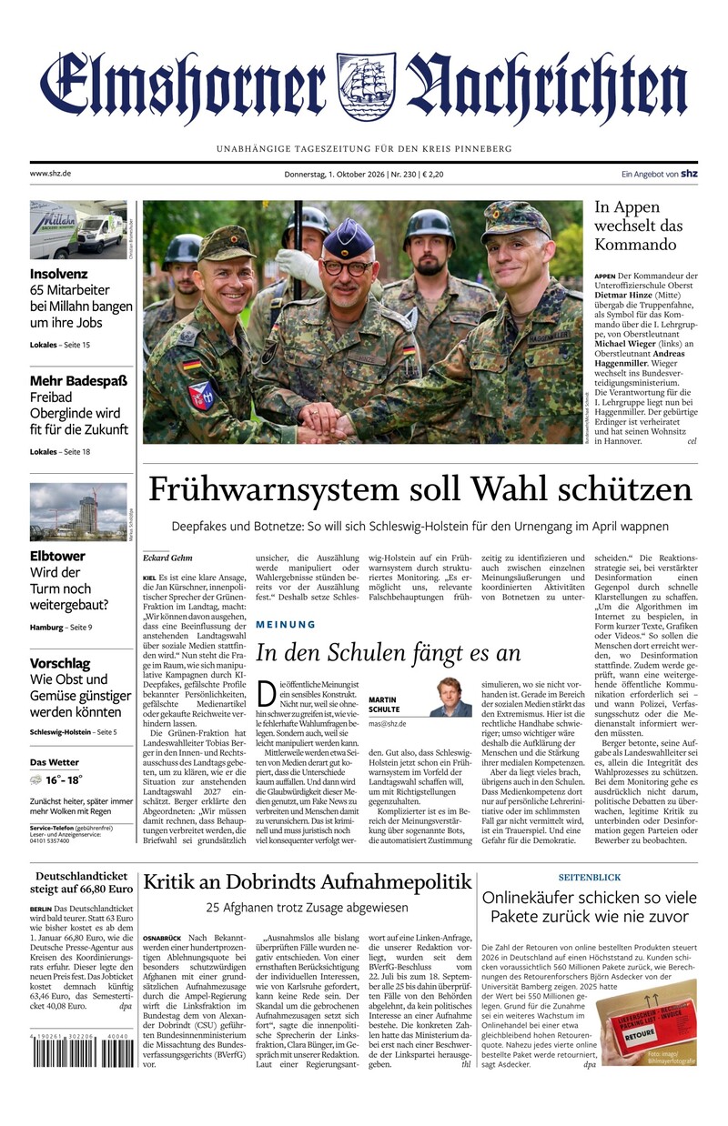 Elmshorner Nachrichten - 01.10.2026