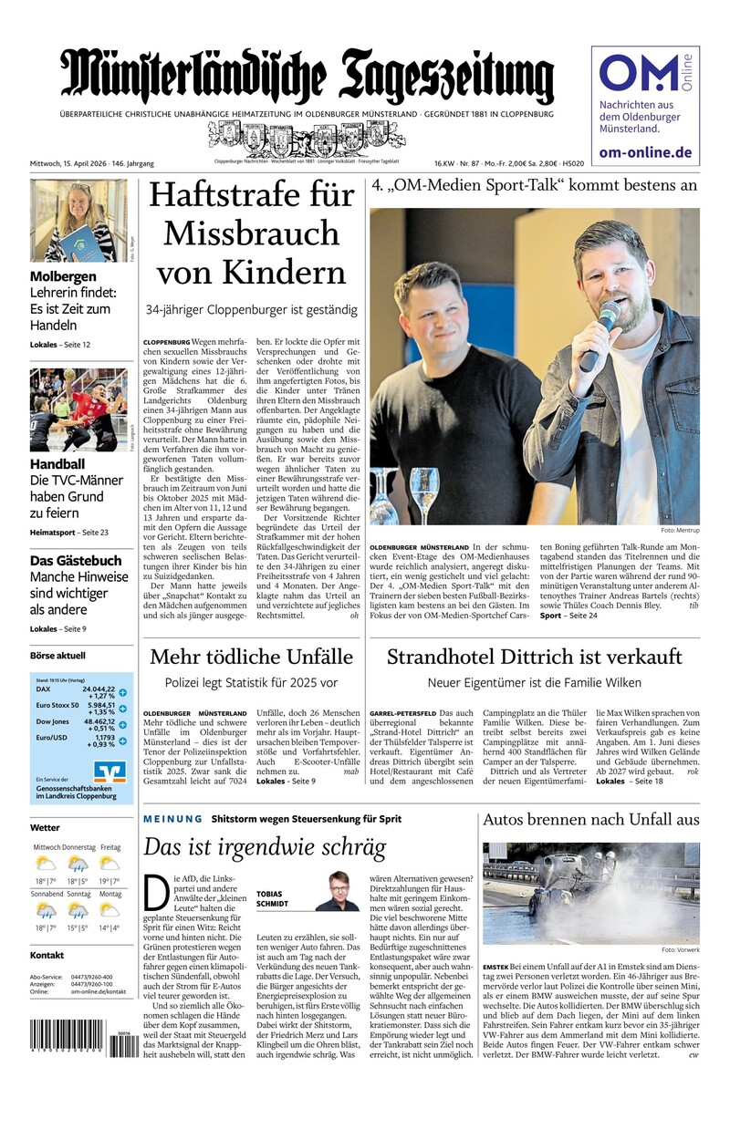 Münsterländische Tageszeitung - 15.04.2026