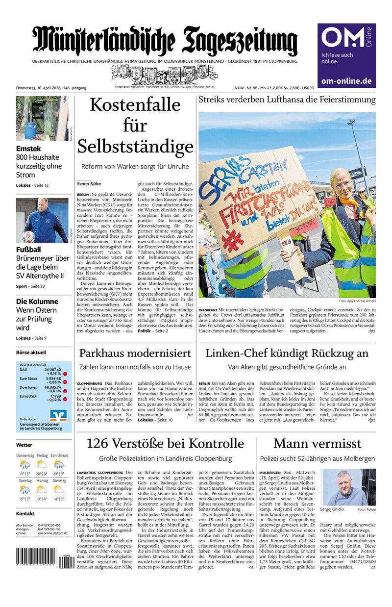 Münsterländische Tageszeitung - 16.04.2026