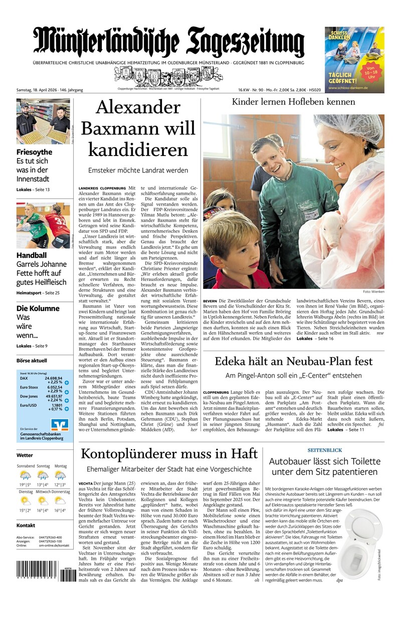 Münsterländische Tageszeitung - 18.04.2026