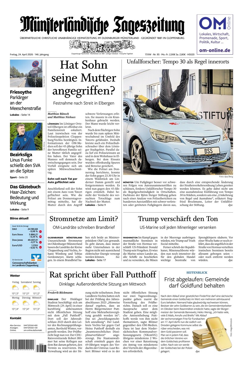 Münsterländische Tageszeitung - 24.04.2026