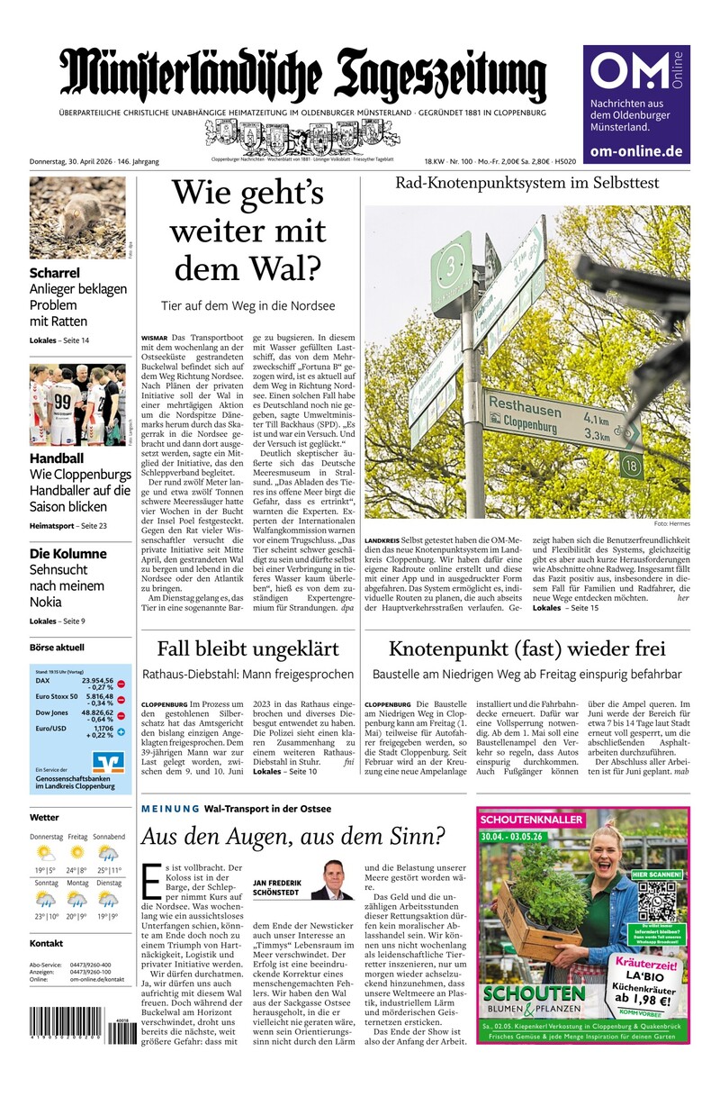 Münsterländische Tageszeitung - 30.04.2026